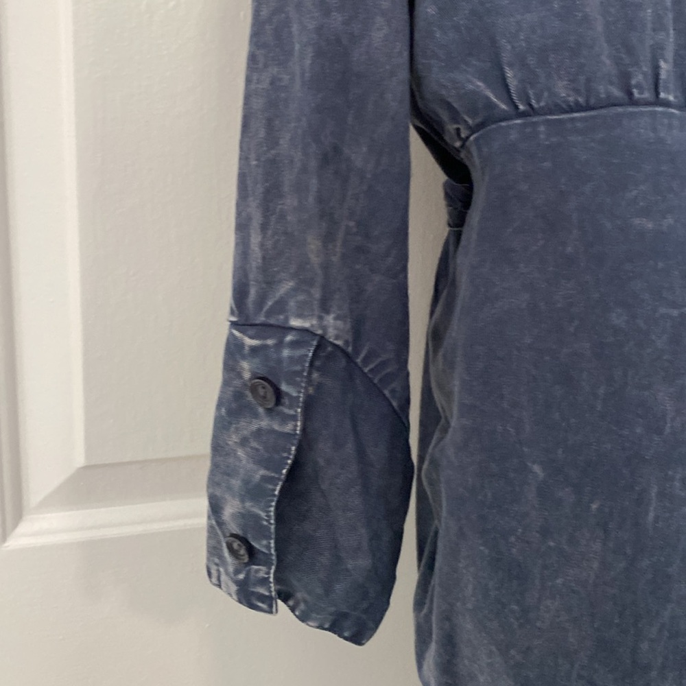 Young Fabulous and Broke CARLING RuchedJean Dress Acid Washed M - Picture 6 of 11